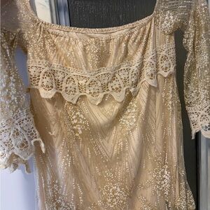 Elegant Lace Off-Shoulder Mini Dress